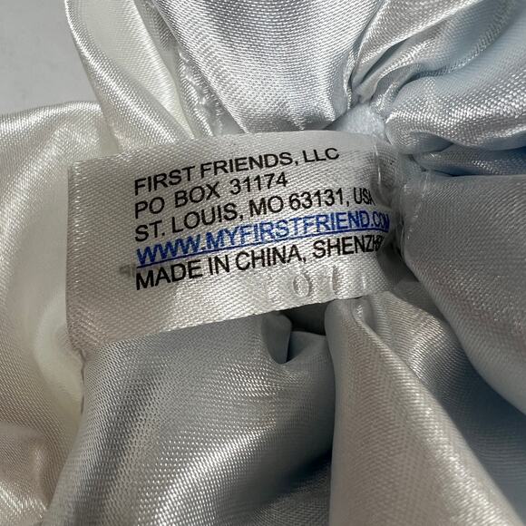 FIRST FRIENDS Plush Bunny Lovey Baby Security Blanket Soft Satin Cape Toy - Picture 9 of 11